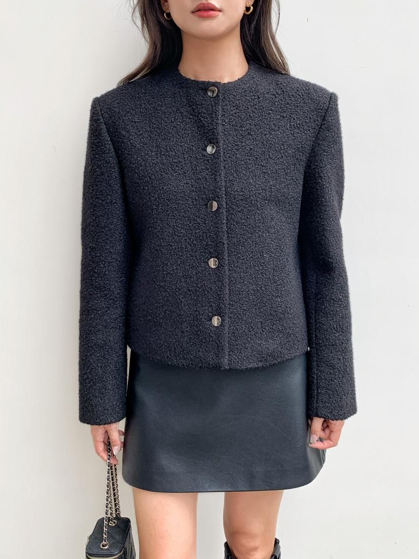 2WAY COLLAR BOUCLE JACKET - BIRTHDAY BASH