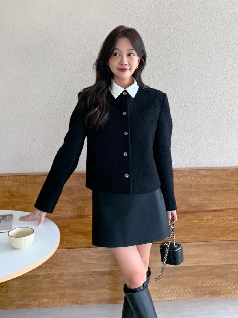 2WAY COLLAR BOUCLE JACKET - BIRTHDAY BASH