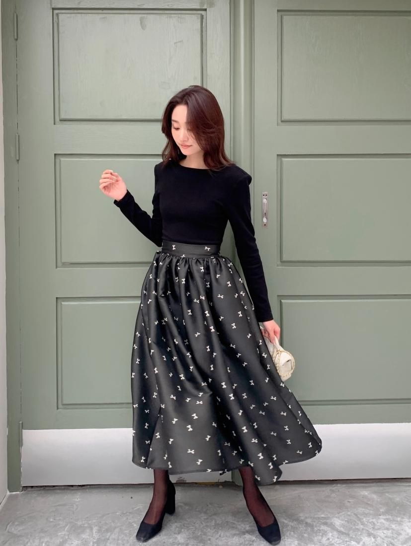 JACQUARD DOT VOLUME SKIRT - BIRTHDAY BASH