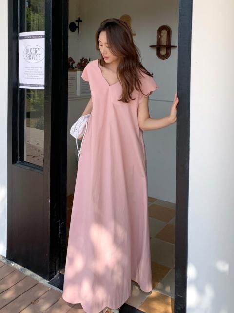 SCALLOPED A LINE DRESS