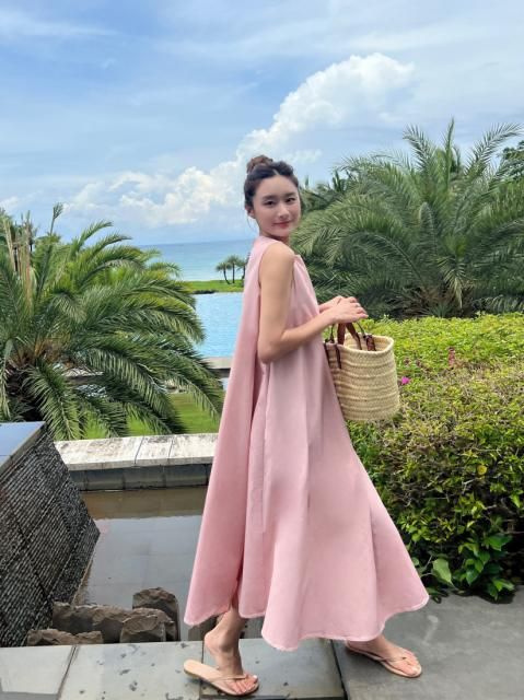 ùA LINE COLOR DRESS