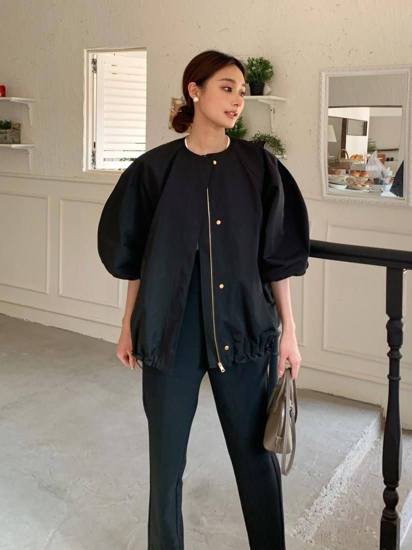 撥水加工】VOLUME SLEEVE BLOUSON - BIRTHDAY BASH