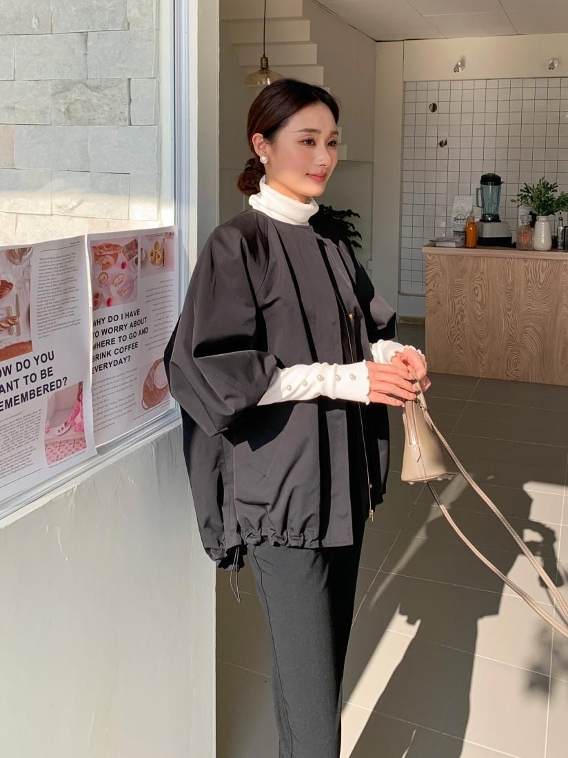 撥水加工】VOLUME SLEEVE BLOUSON - BIRTHDAY BASH