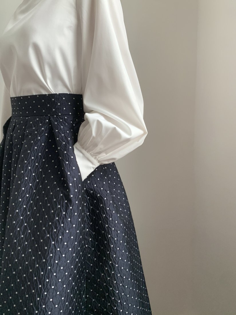 JACQUARD DOT VOLUME SKIRT - BIRTHDAY BASH