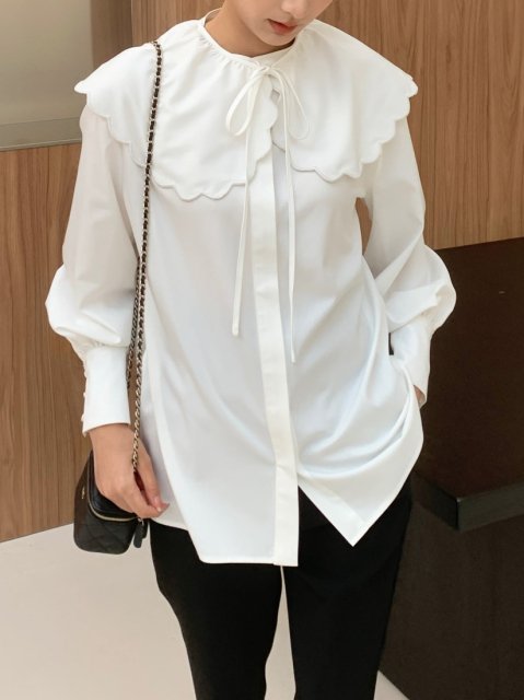 2WAY SCALLOPED COLLAR TOPS