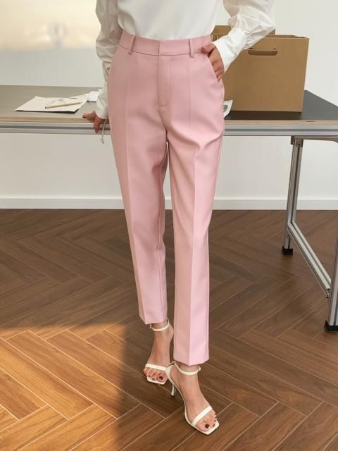 PINK̸BB SATIN COLOR PANTS