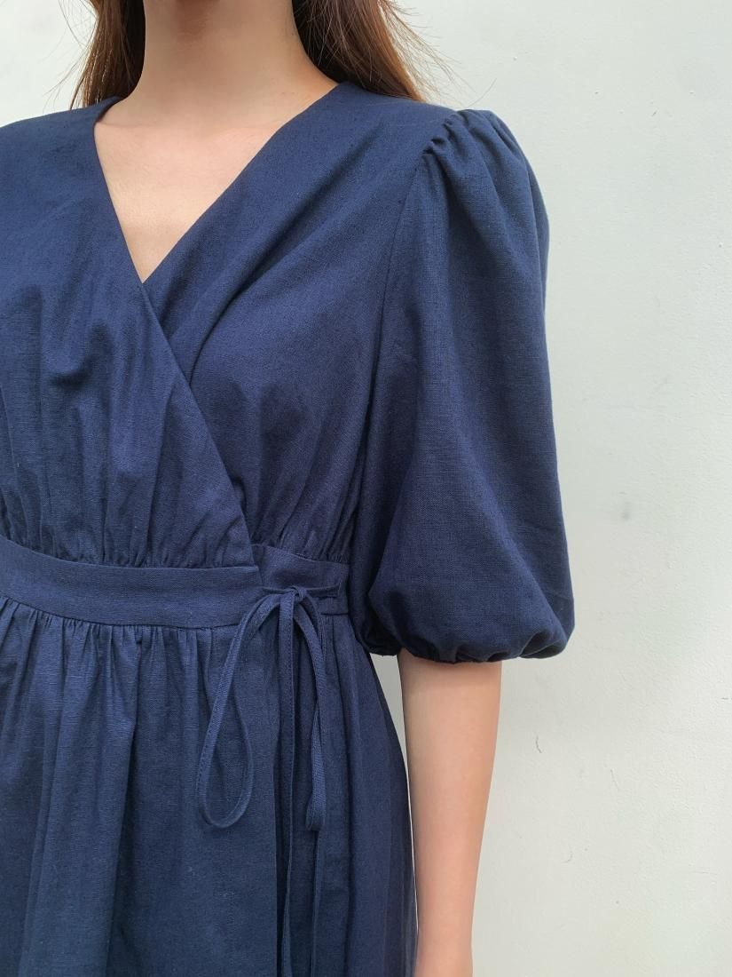 LINEN CACHE COEUR PUFF DRESS - BIRTHDAY BASH