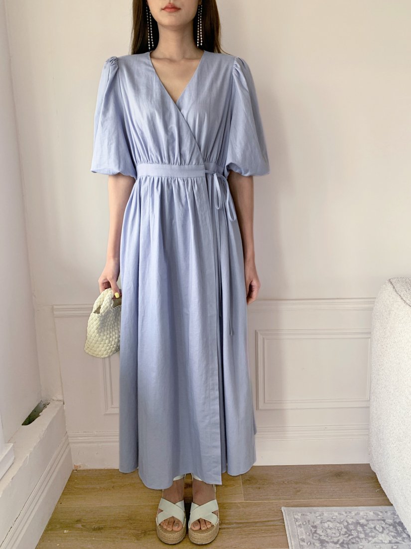 LINEN CACHE COEUR PUFF DRESS - BIRTHDAY BASH