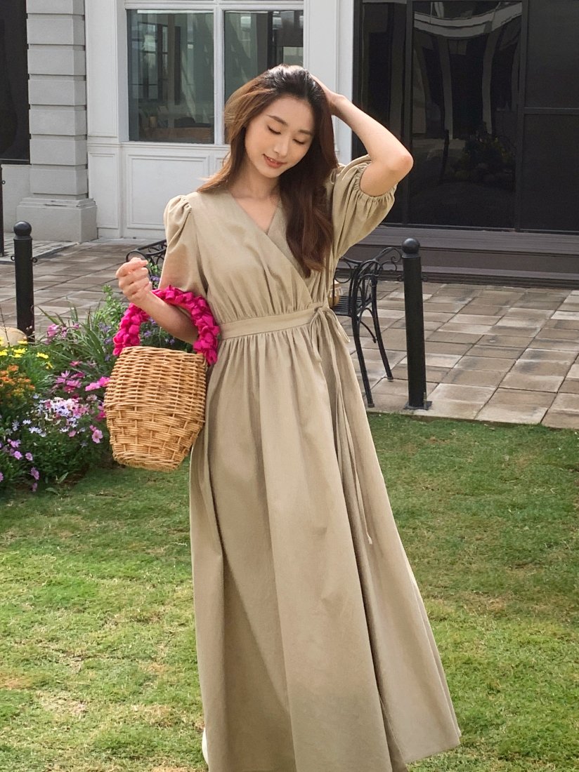 LINEN CACHE COEUR PUFF DRESS - BIRTHDAY BASH