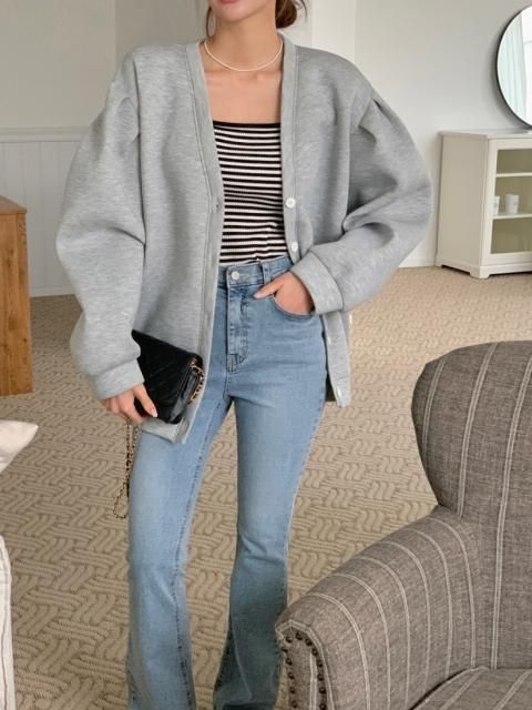 KR FLUFFY SWEAT CARDIGAN