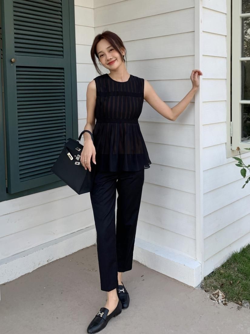 豊富なギフト BB COLOR BASH BIRTHDAY - BLACK PANTS サロペット・オーバーオール・オールインワン