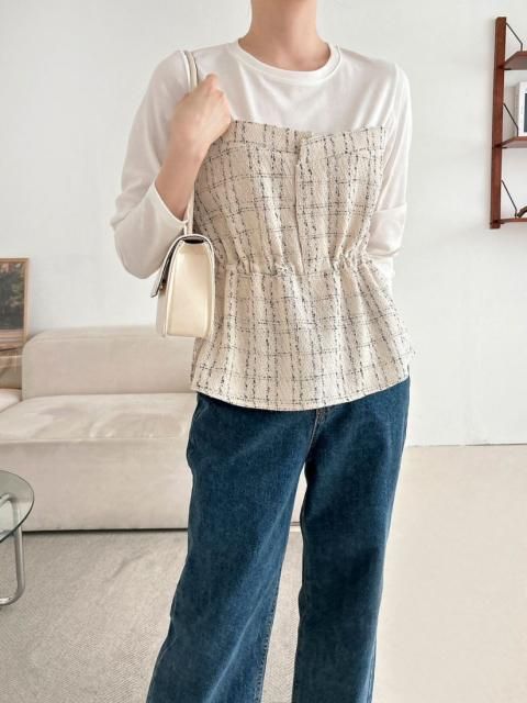 KR TWEED CORSET TOPS