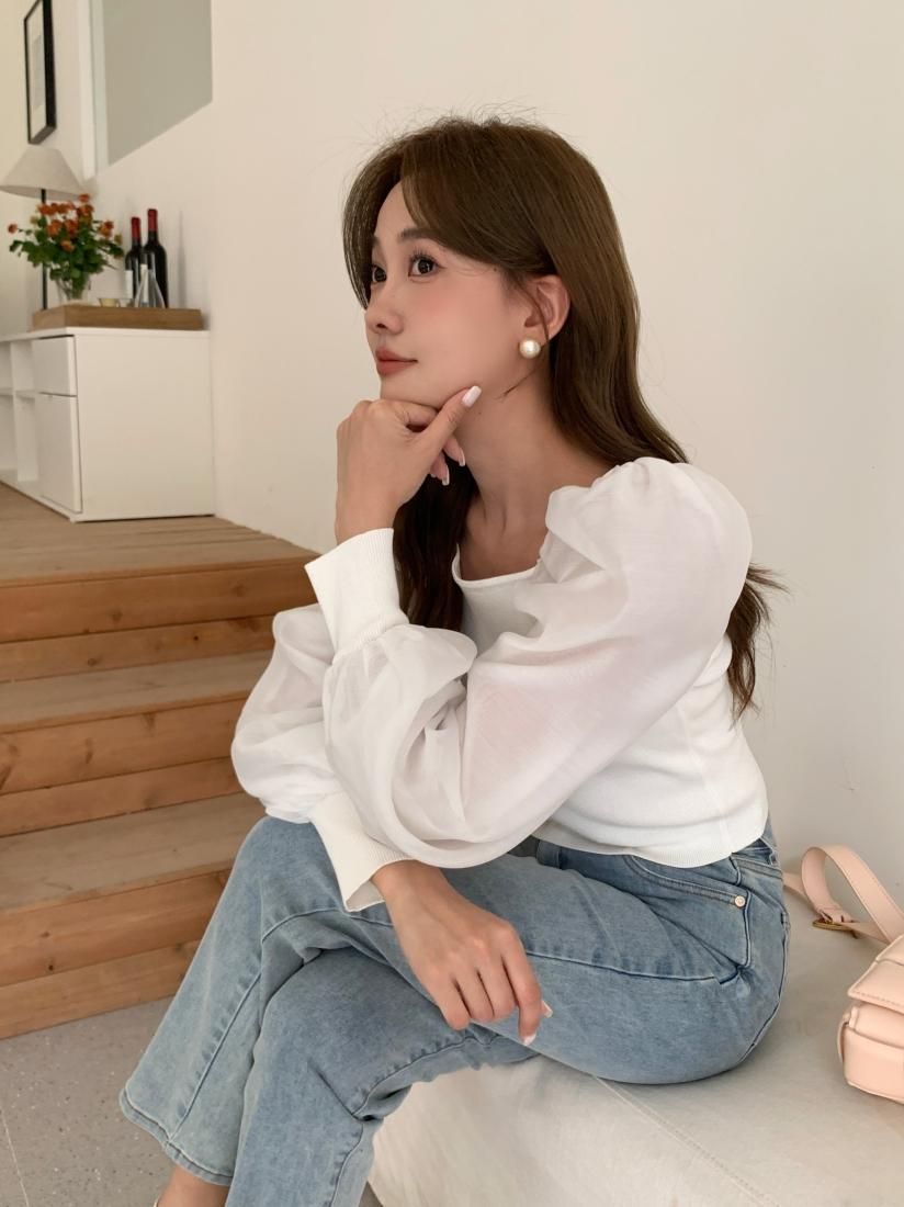 2WAY SHEER VOLUME SLEEVE TOPS - BIRTHDAY BASH