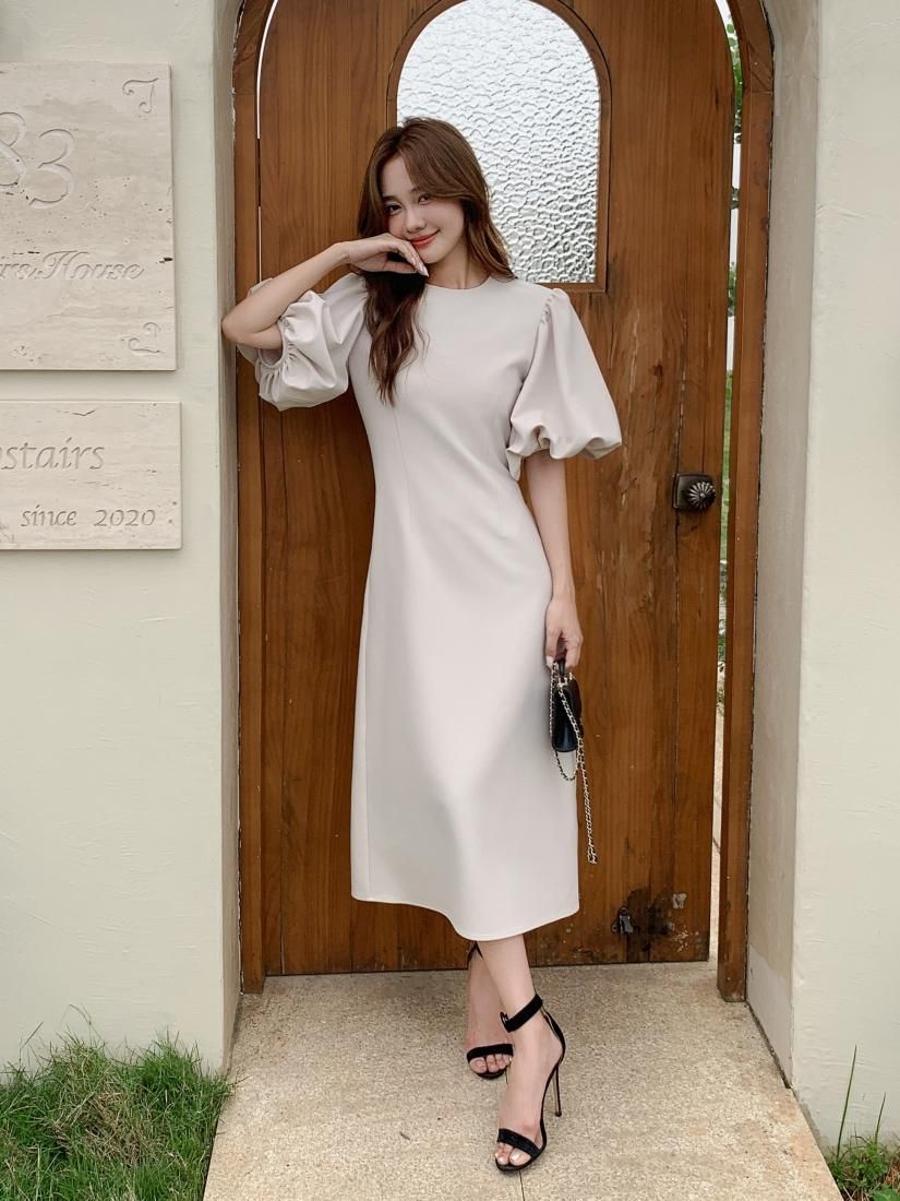 BALLOON SLEEVE FLUFFY DRESS - BIRTHDAY BASH