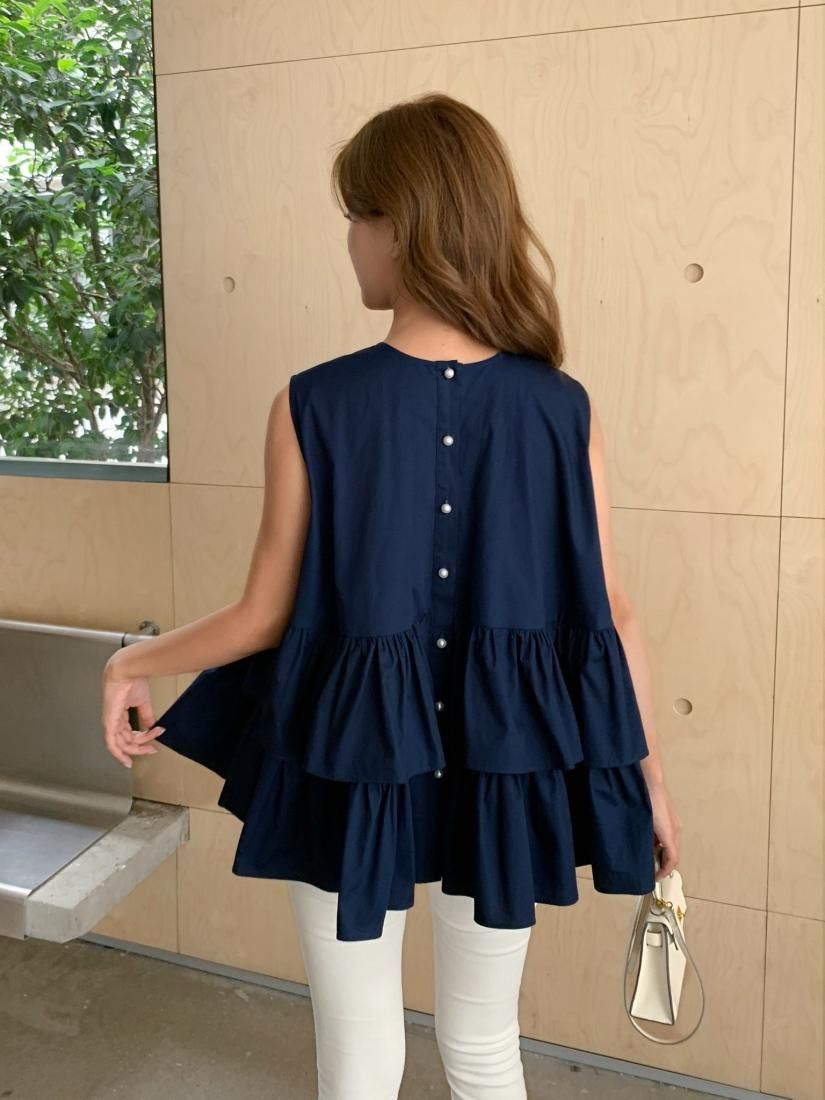 TRIPLE FRILL PEARL TOPS - BIRTHDAY BASH