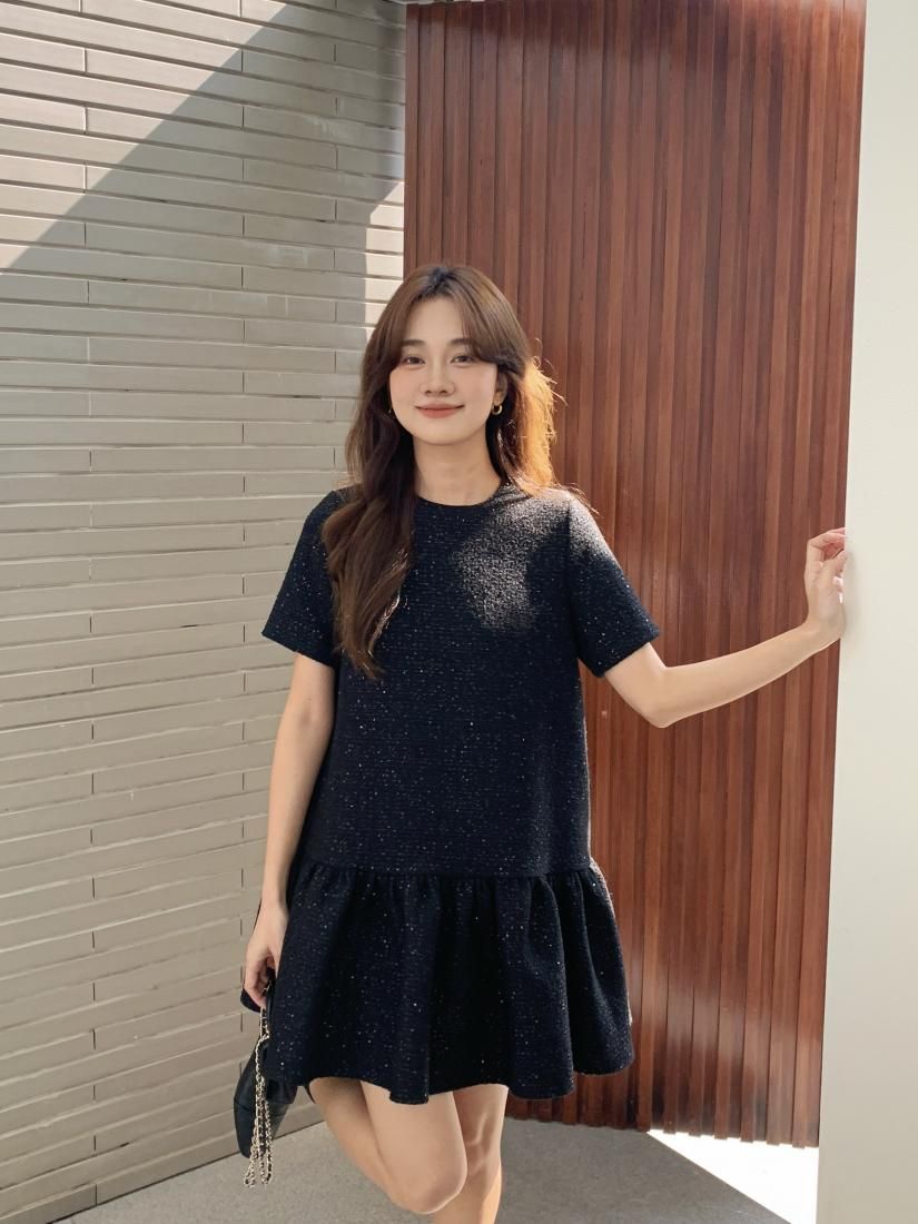 TWEED PEPLUM DRESS - BIRTHDAY BASH