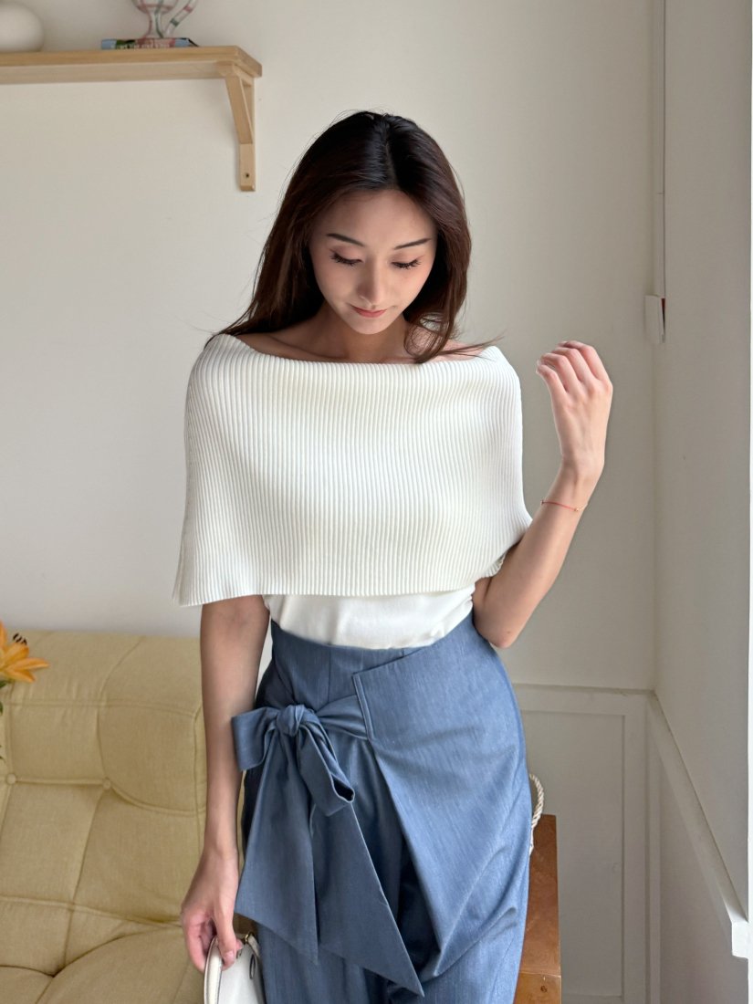 【RE ORDER 】OFF SHOULDER KNIT TOPS - BIRTHDAY BASH