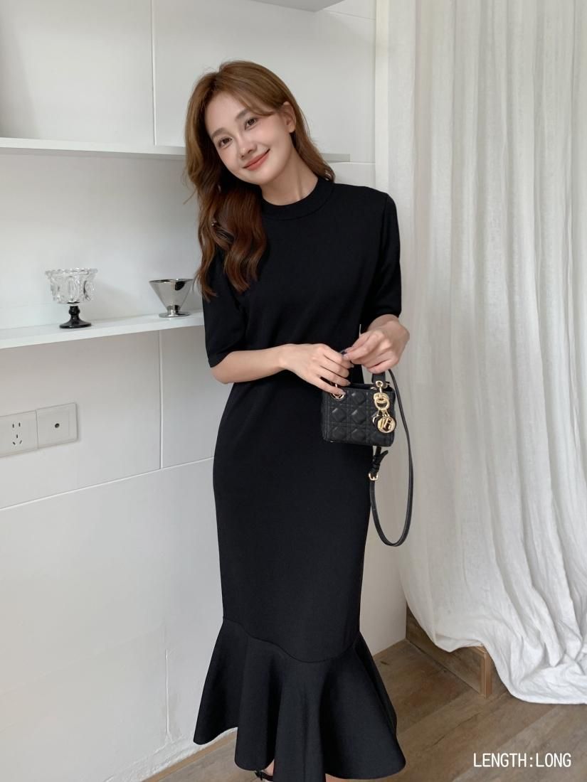 PEPLUM FRILL SUMMER KNIT DRESS - BIRTHDAY BASH