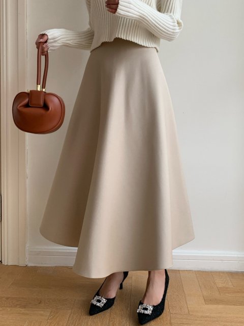 SATIN A LINE BONDING SKIRT