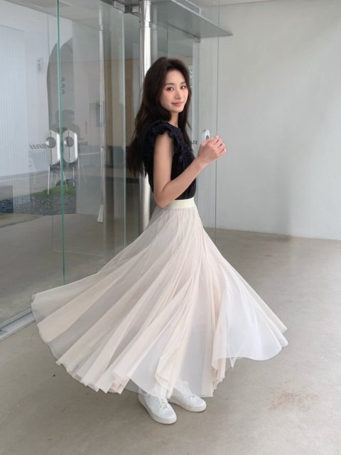 TULLE VOLUME FLARE SKIRT