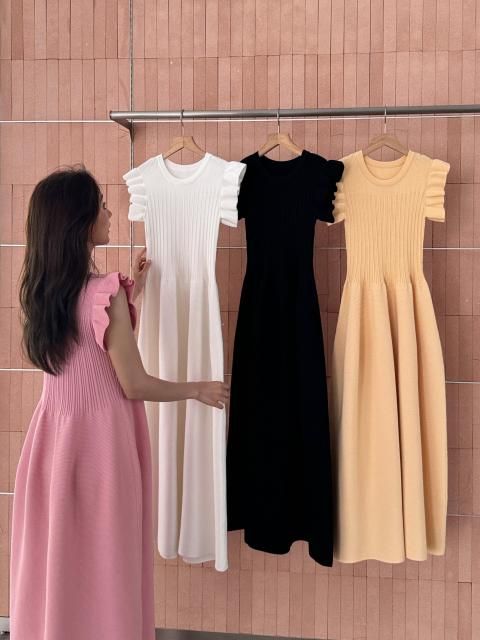 SUMMER KNIT FRILL DRESS