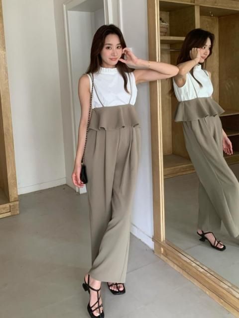 PEPLUM CAMISOLE ROMPERS
