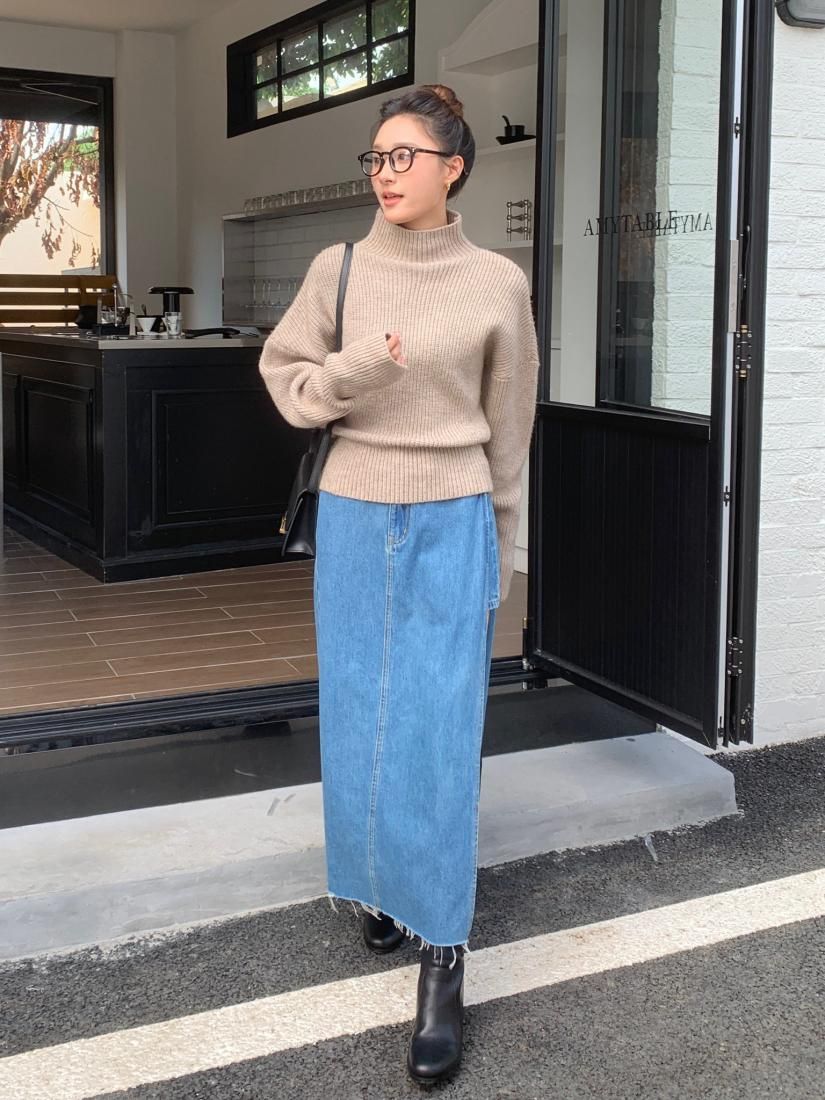 DENIM SLIT SKIRT in SHORT PANTS - BIRTHDAY BASH DENIM SLIT SKIRT in SHORT PANTS - BIRTHDAY BASH