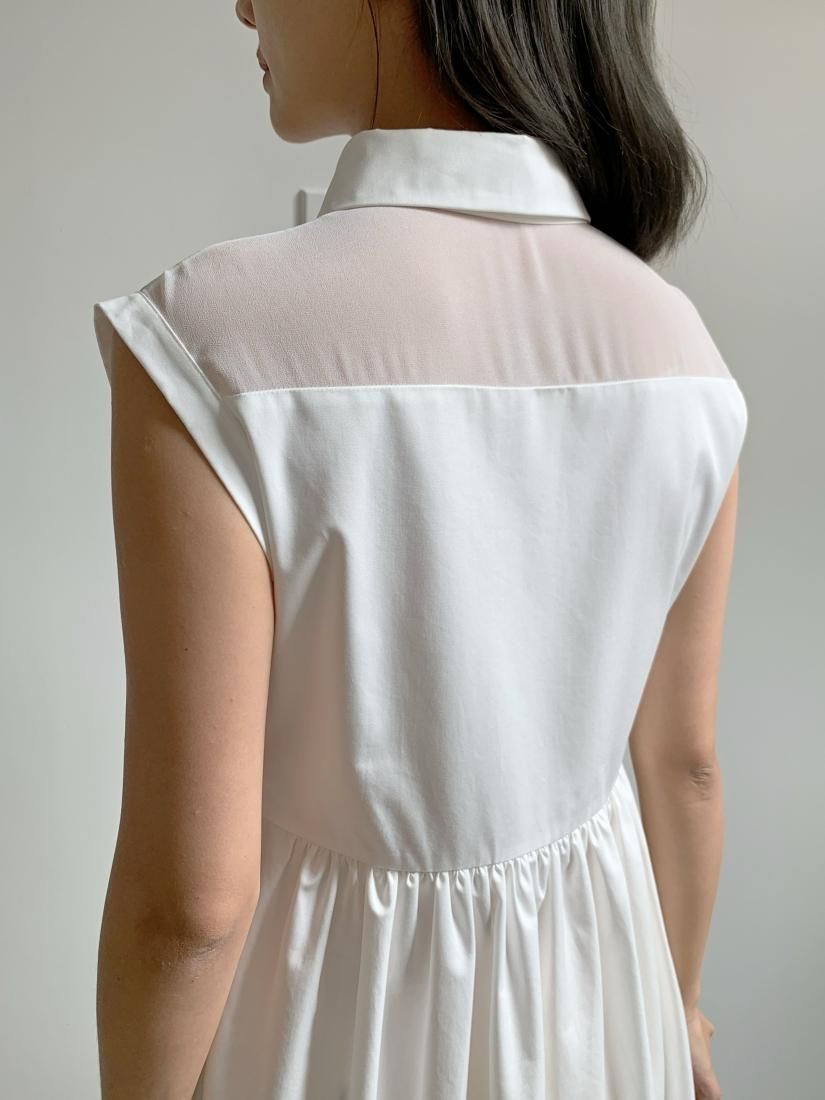 SHEER COLLAR SHIRT DRESS - BIRTHDAY BASH