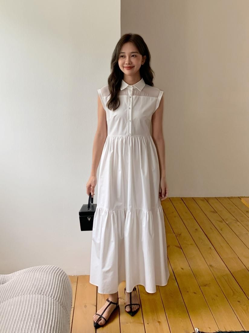 SHEER COLLAR SHIRT DRESS - BIRTHDAY BASH