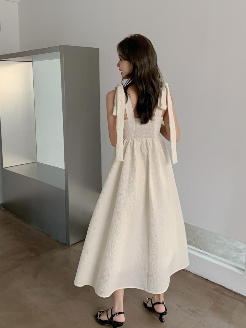 限定販売】JACQUARD HEPBURN DRESS IVORY【4/28am11:00 ORDER