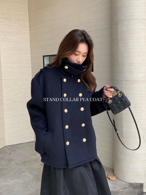 RE ORDERSTAND COLLAR PEA COAT