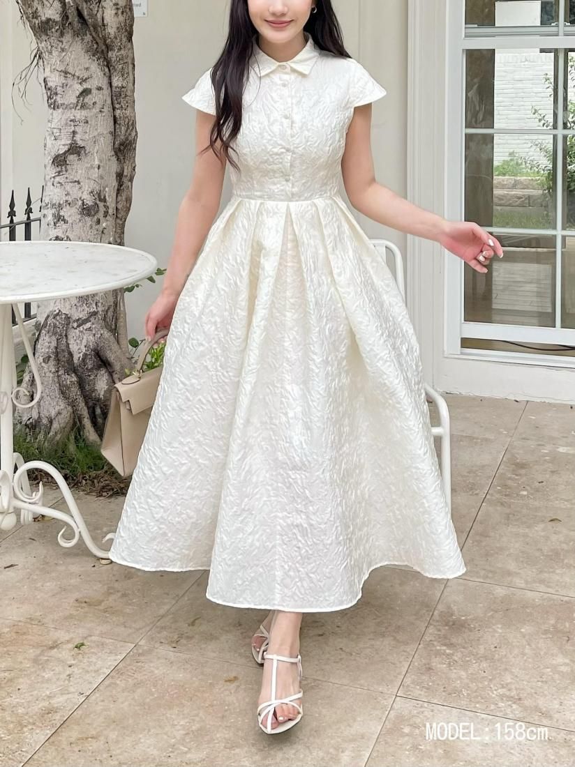 数量限定生産】JACQUARD HEPBURN DRESS IVORY - BIRTHDAY BASH