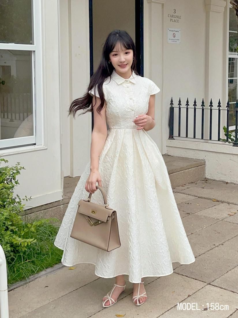 ブランド一覧 | ワールド オンラインストア 数量限定生産】JACQUARD HEPBURN BASH BIRTHDAY - IVORY DRESS ワンピース