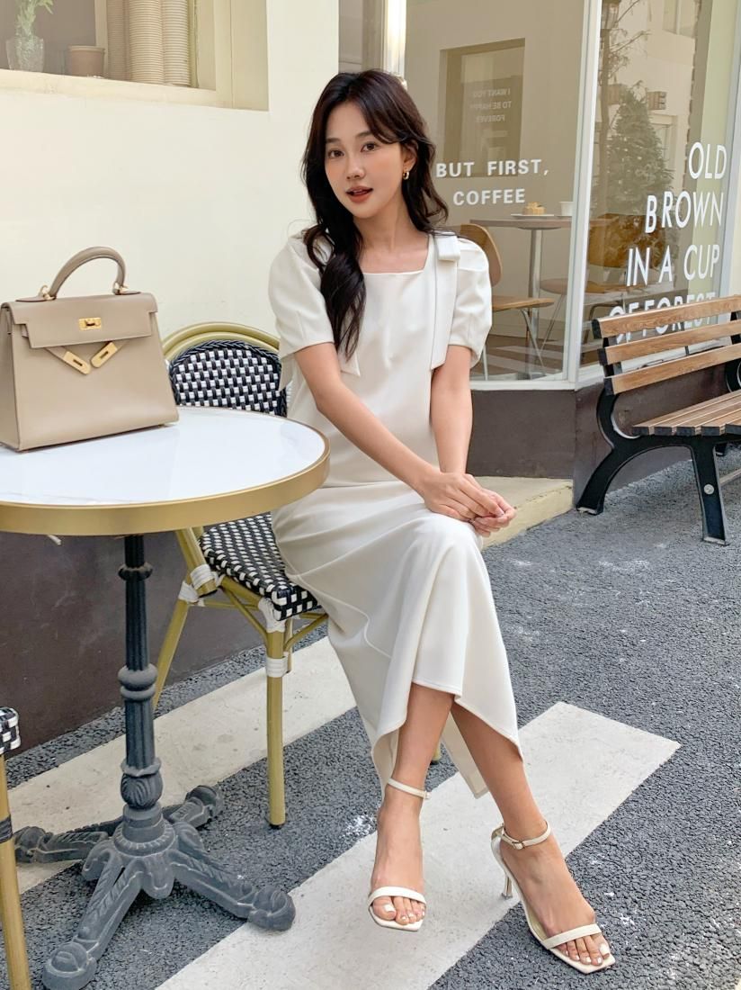 PUFF RIBBON I LINE DRESS - BIRTHDAY BASH