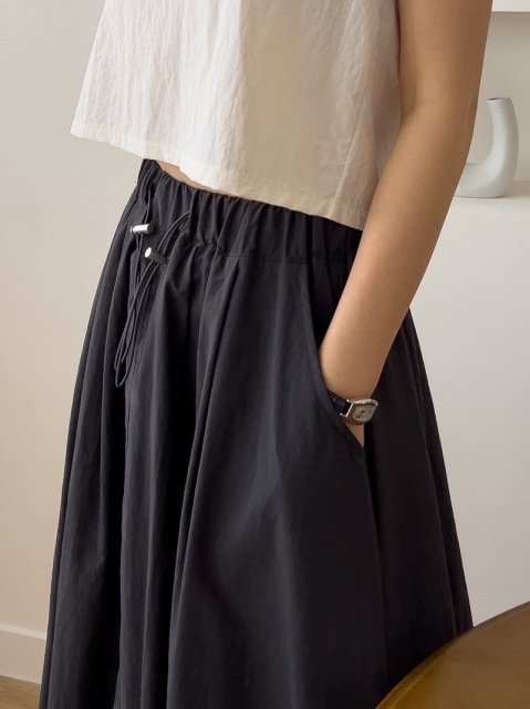 KR WAIST DRAWSTRING SKIRT