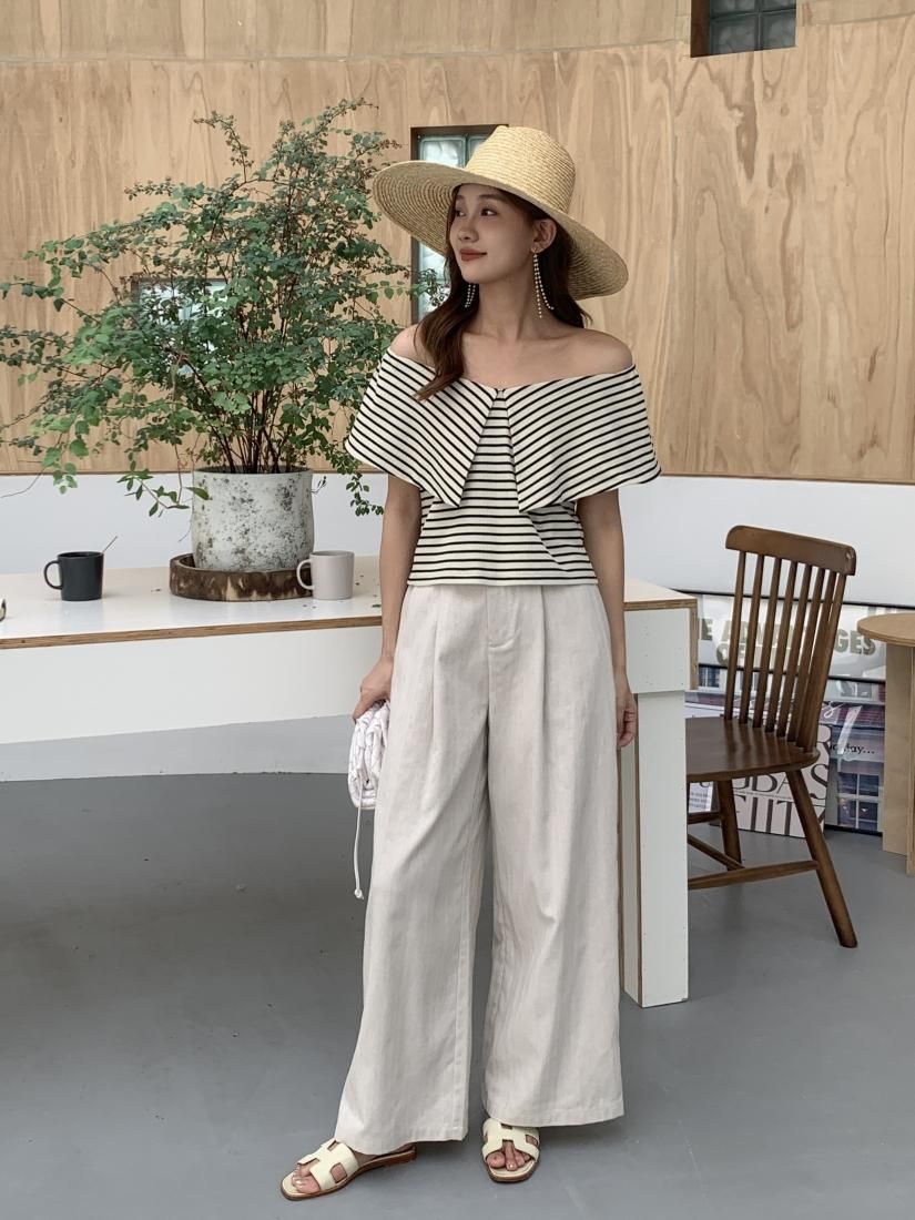 バースデーバッシュ　TUCK STRAIGHT PANTS TUCK STRAIGHT PANTS BLACK - BIRTHDAY BASH