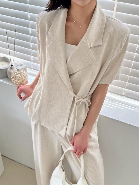 50% OFFKR LINEN RIBBON JACKET<img class='new_mark_img2' src='https://img.shop-pro.jp/img/new/icons41.gif' style='border:none;display:inline;margin:0px;padding:0px;width:auto;' />