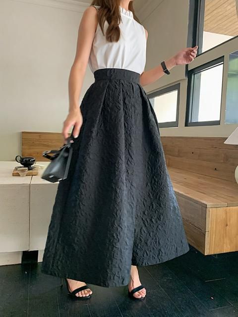 JACQUARD HEPBURN SKIRT