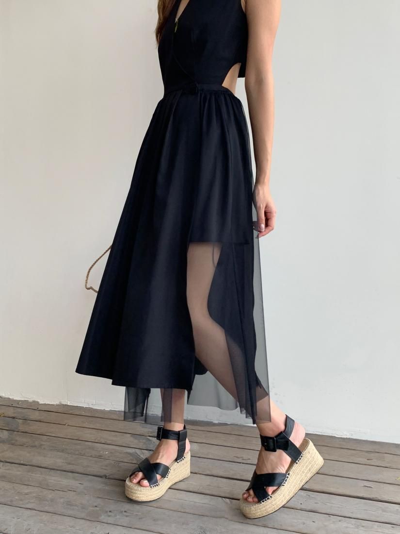 3WAY BACK CUT WRAP DRESS - BIRTHDAY BASH
