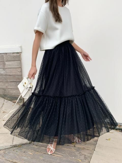 DOT TULLE VOLUME SKIRT