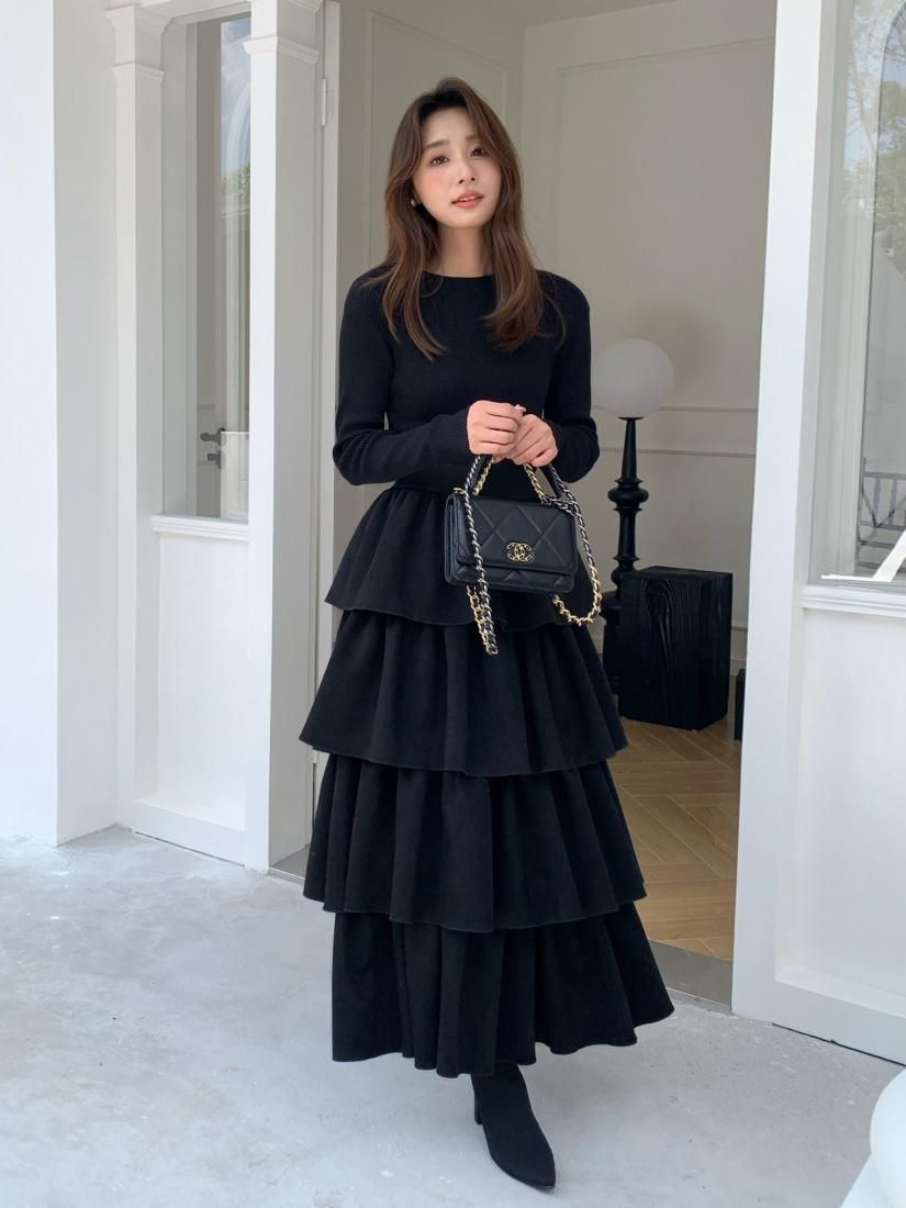 birthdaybash⭐︎ DOCKING SUEDE TIERED DRESS DOCKING SUEDE TIERED DRESS - BIRTHDAY BASH