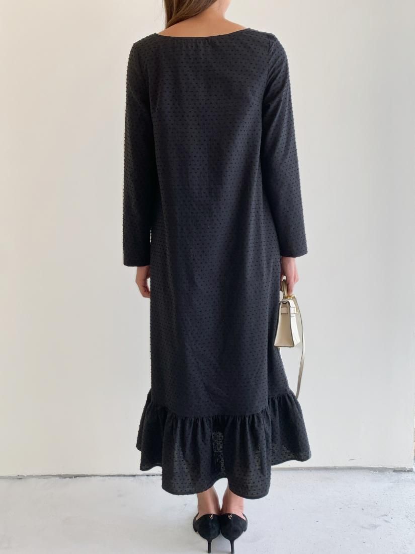 2WAY DOT JACQUARD PEPLUM DRESS - BIRTHDAY BASH