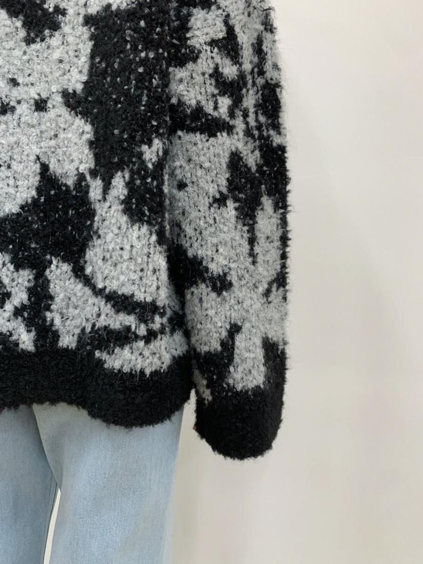 HEART DOT KNIT TOPS BLACK - BIRTHDAY BASH