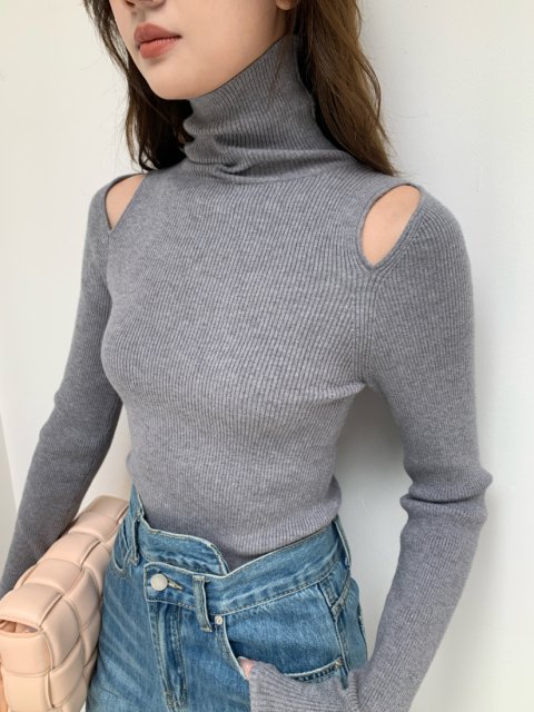 CUT OFF KNIT TOPS