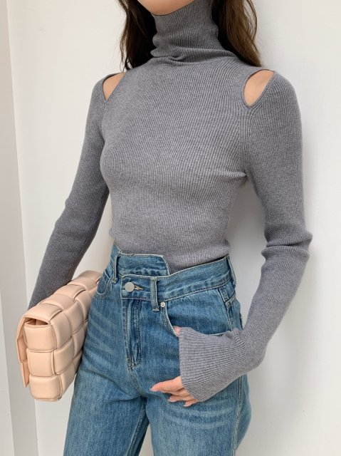 CUT OFF KNIT TOPS