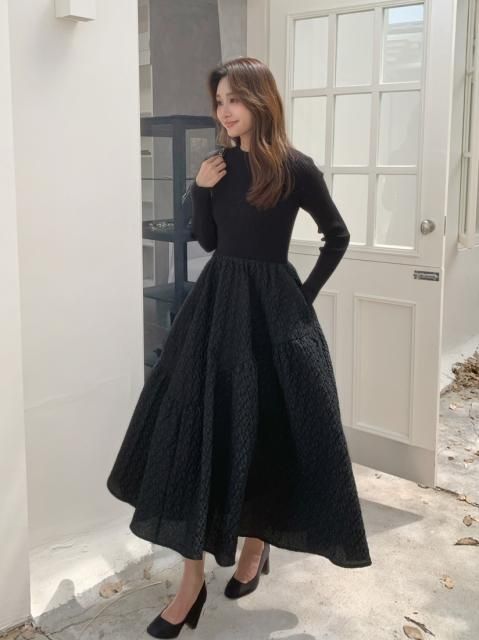 LUNA COMBINATION LONG DRESS