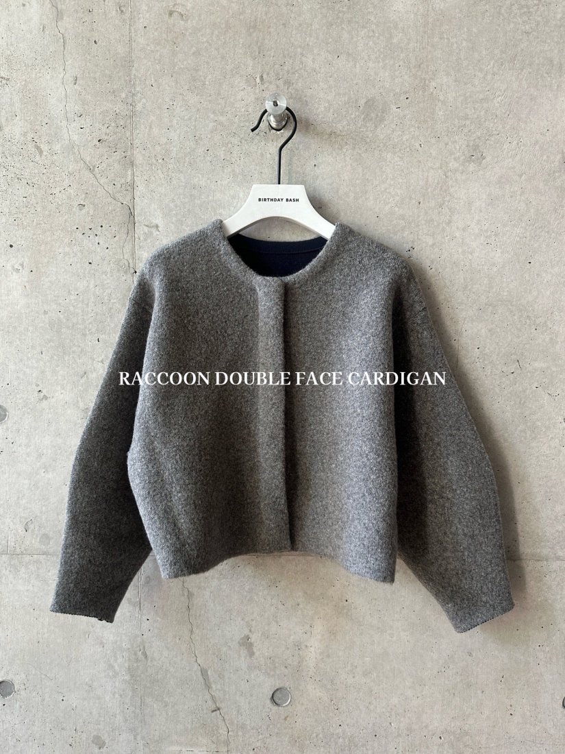 受注キャンセル分】RACCOON DOUBLE FACE CARDIGAN - BIRTHDAY BASH