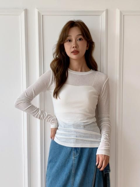 SHEER LONG SLEEVE TOPS