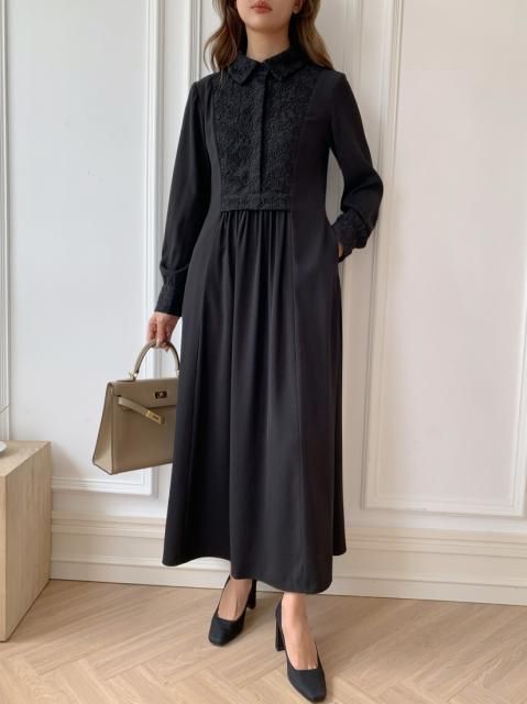 JUVIA LACE A LINE SHIRT DRESS