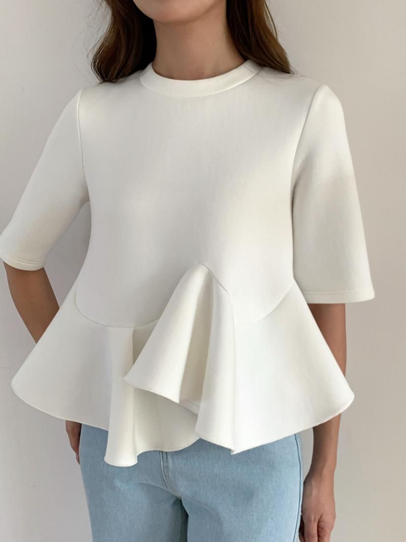 訳あり・アウトレット特集 TOPS PEPLUM ASYMMETRY - BASH BIRTHDAY カットソー(長袖+七分)